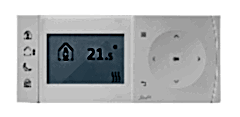 Danfoss TPOne-RF+RX1-S LCD Ekranlı Programlanabilir Oda Termostatı Batarya Beslemeli 5-35°C